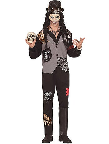 Fantasia de Feiticeiro Voodoo com Caveira
