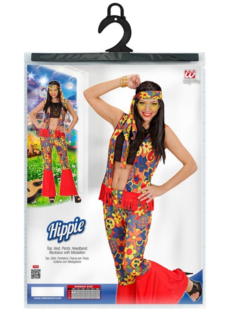 Fantasia de hippie com fita e medalhão Multicolorido - Kiabi
