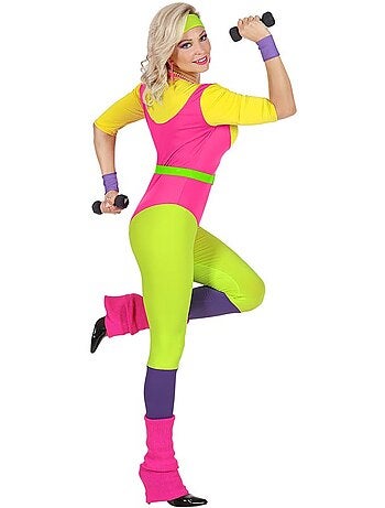Fantasia de instrutora de aeróbica dos anos 80