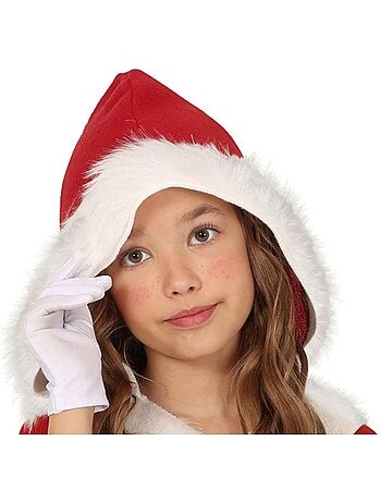 Fantasia de Mamãe Noel com vestido com capuz