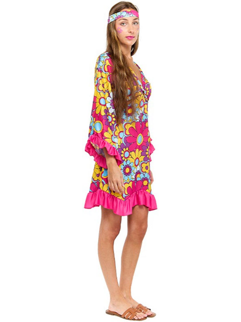 Fantasia de Margarida Hippie Multicolorido - Kiabi