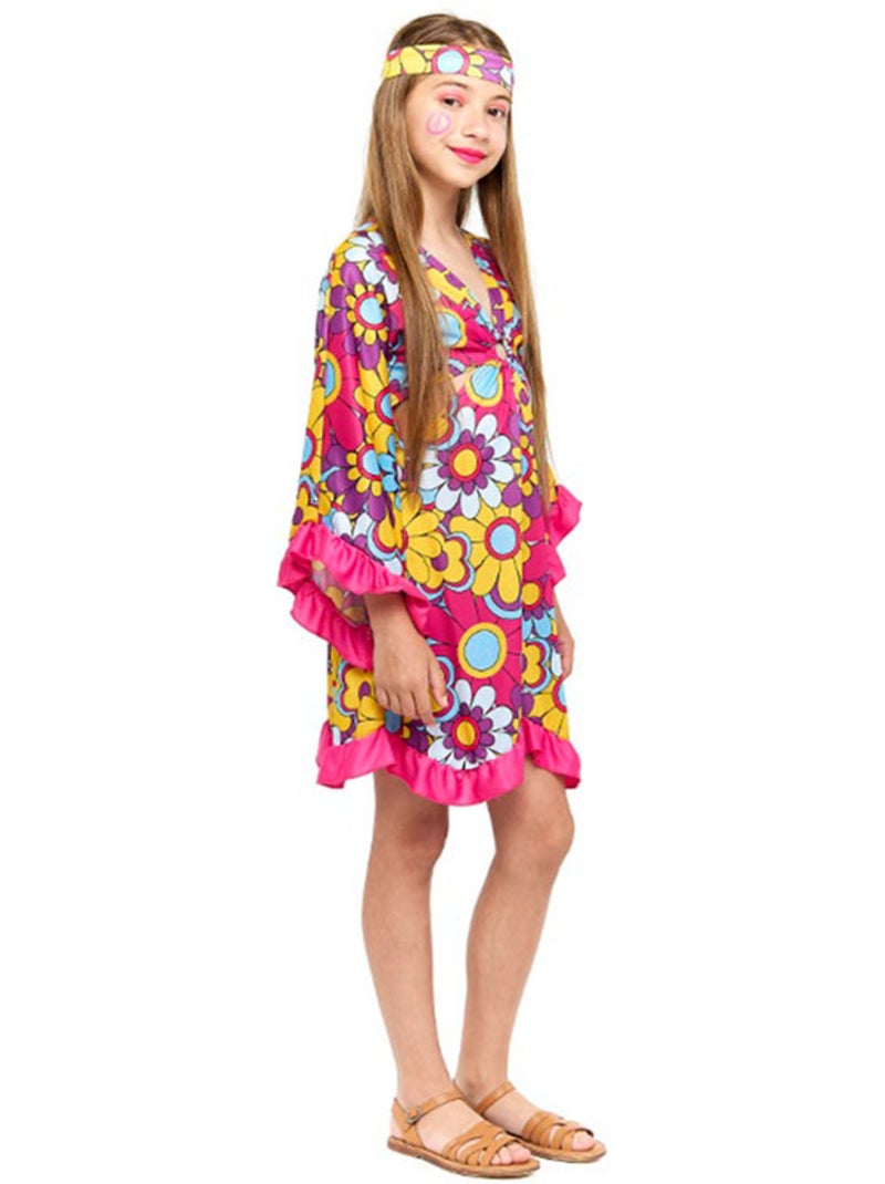 Fantasia de Margarida Hippie Multicolorido - Kiabi
