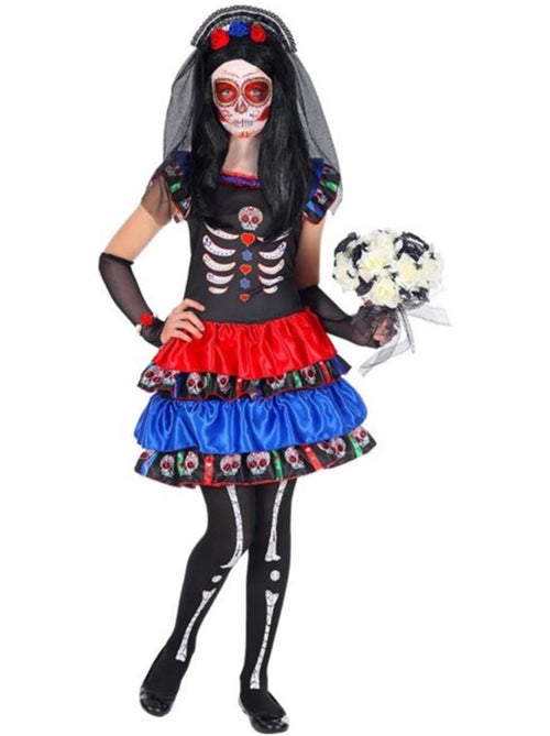 Fantasia de Noiva Esqueleto Catrina - Kiabi