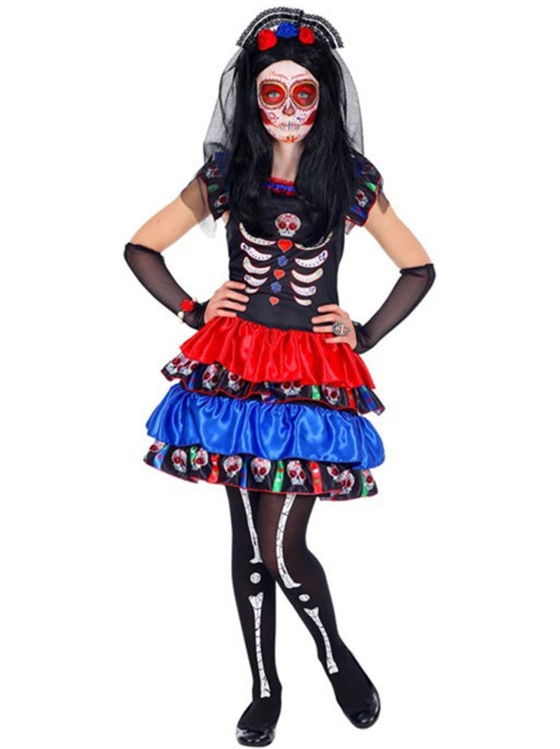 Fantasia de Noiva Esqueleto Catrina Multicolorido - Kiabi
