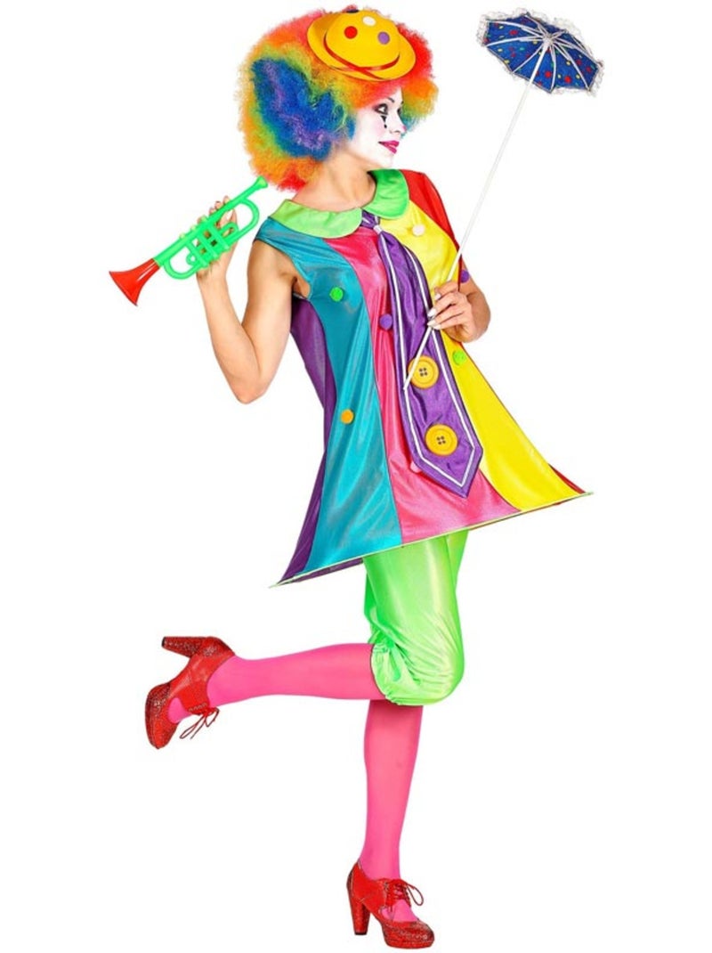 Fantasia de Palhaço Colorida Multicolorido - Kiabi