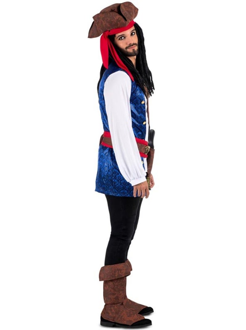 Fantasia de Pirata Caribenho com Chapéu Multicolorido - Kiabi