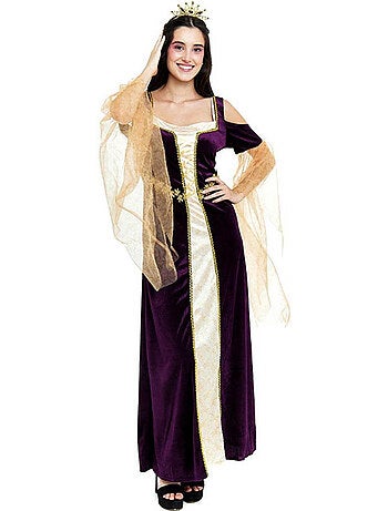 Fantasia de Princesa Medieval com Mangas Compridas