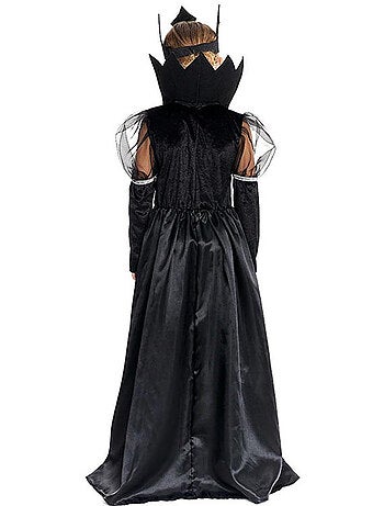 Fantasia de Rainha Caveira Sombria com Coroa