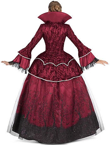 Fantasia de Rainha Vampira Borgonha com Anágua
