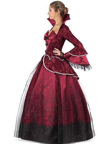 Fantasia de Rainha Vampira Borgonha com Anágua