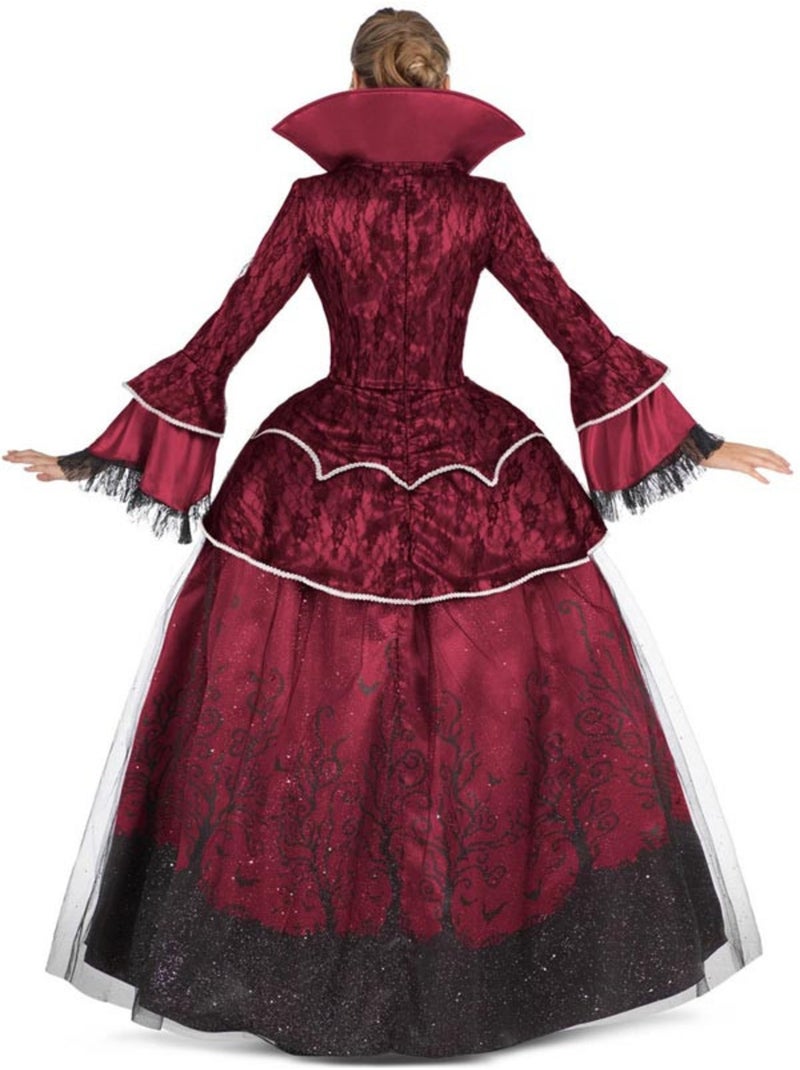 Fantasia de Rainha Vampira Borgonha com Anágua Multicolorido - Kiabi