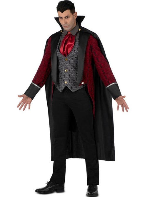 Fantasia de Rei Vampiro em tom bordô escuro - Kiabi