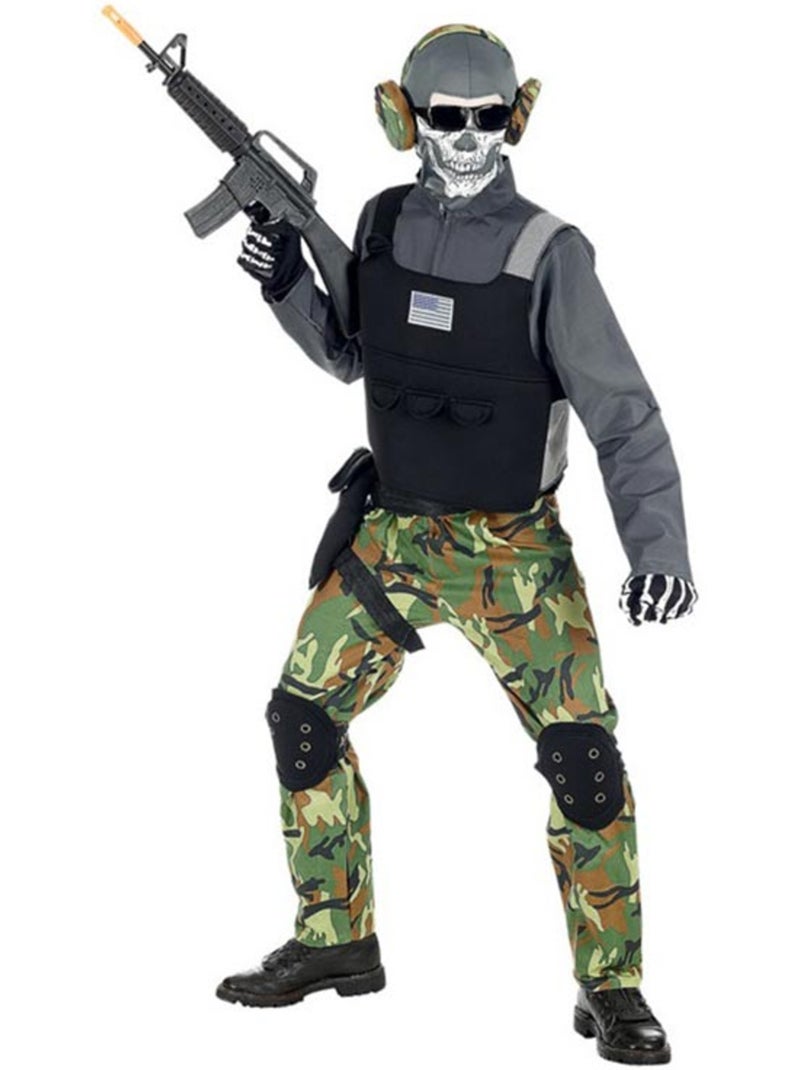 Fantasia de Soldado Esqueleto Multicolorido - Kiabi