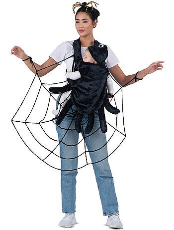 Fantasia de teia de aranha com capa para mochila de bebê