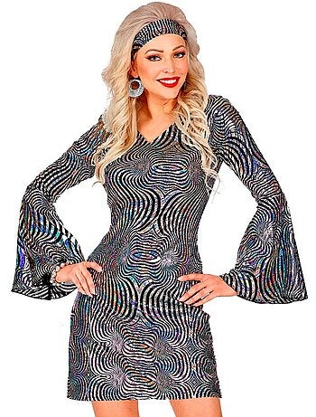 Fantasia de vestido disco dos anos 70