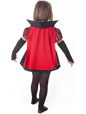 Fantasia elegante de vampiro esqueleto com capa.