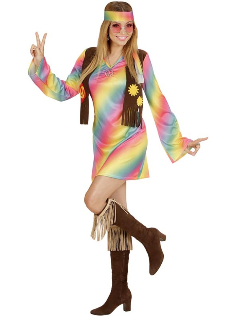 Fantasia Hippie Arco-Íris Multicolorido - Kiabi