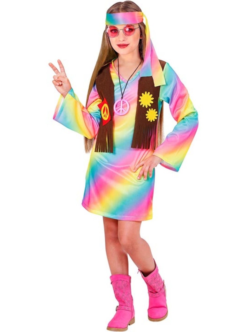 Fantasia Hippie Arco-Íris Multicolorido - Kiabi