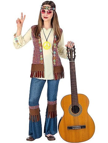 Fantasia hippie com colar