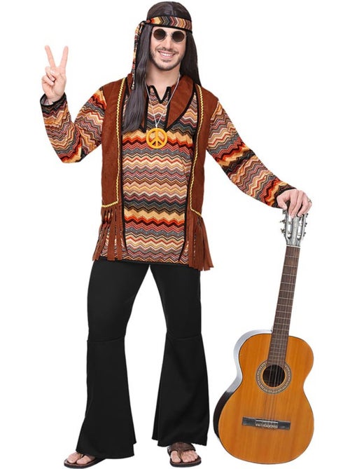 Fantasia hippie com listras coloridas - Kiabi
