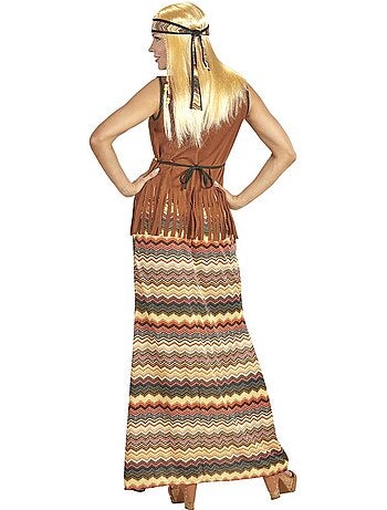 Fantasia hippie com listras coloridas