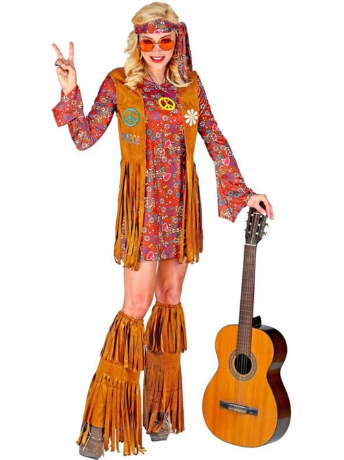 Fantasia hippie com polainas e franjas. - Kiabi