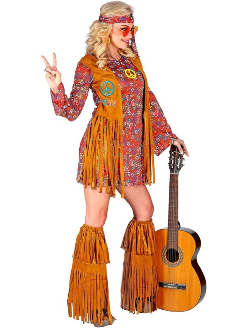 Fantasia hippie com polainas e franjas. Multicolorido - Kiabi