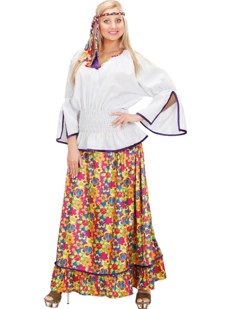 Fantasia Hippie de Veludo Multicolorido - Kiabi