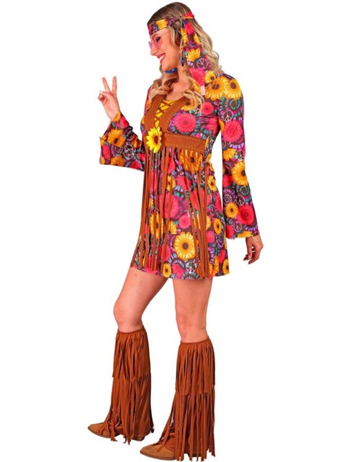 Fantasia hippie floral com franjas. - Kiabi