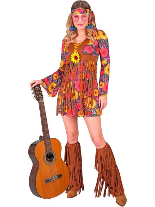 Fantasia hippie floral com franjas. - Kiabi