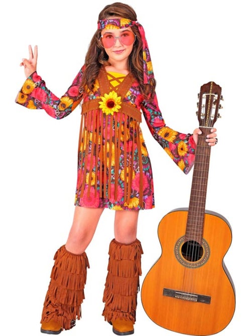 Fantasia hippie floral com franjas. - Kiabi