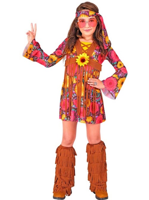 Fantasia hippie floral com franjas. - Kiabi
