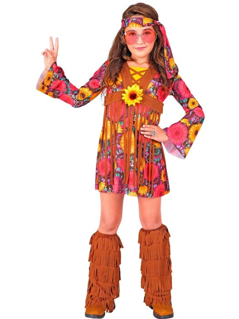 Fantasia hippie floral com franjas. Multicolorido - Kiabi