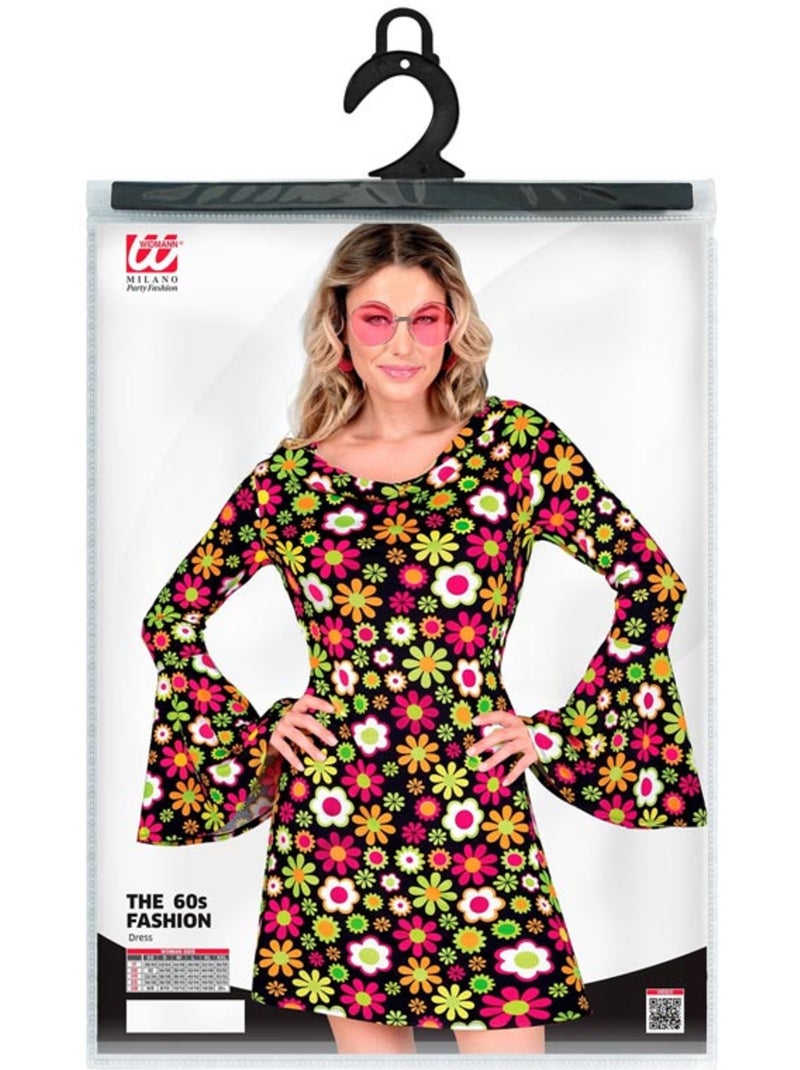 Fantasia hippie floral escura dos anos 60 Multicolorido - Kiabi