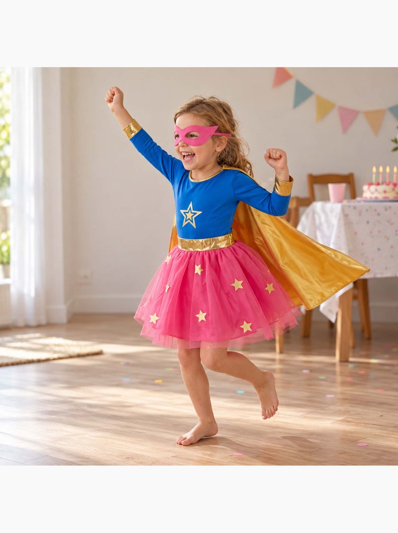 Fantasia infantil de super-heroína | labay Azul - Kiabi