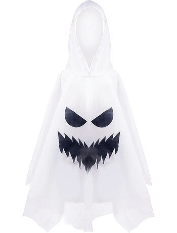 Fantasia infantil poncho com capuz fantasma para halloween | great pretenders