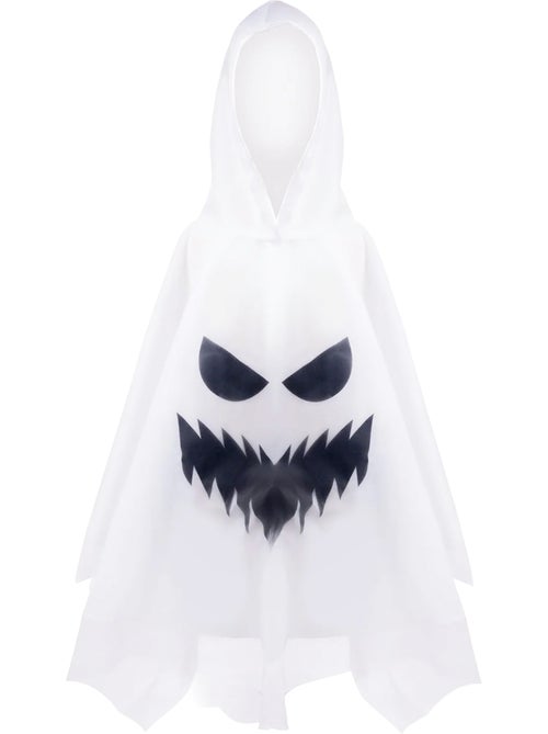 Fantasia infantil poncho com capuz fantasma para halloween | great pretenders - Kiabi
