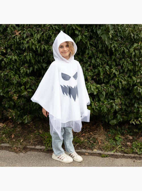Fantasia infantil poncho com capuz fantasma para halloween | great pretenders - Kiabi