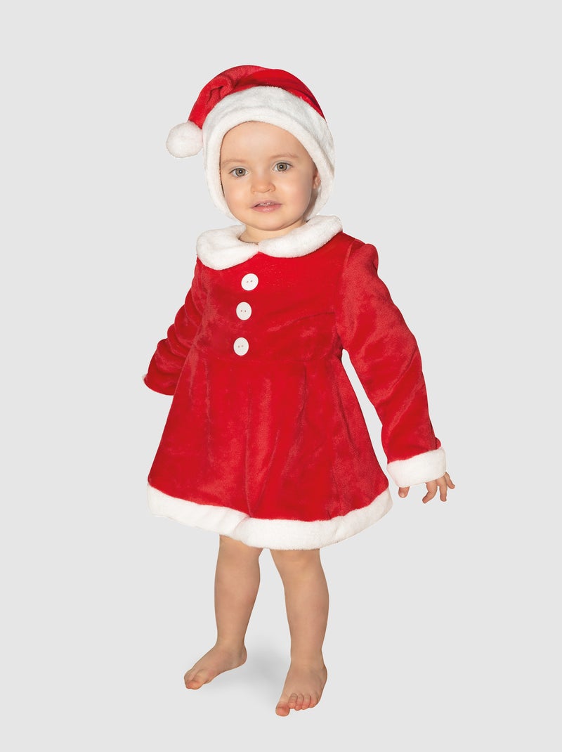 Fantasia 'Mãe Natal' com gorro Vermelho/ Branco - Kiabi