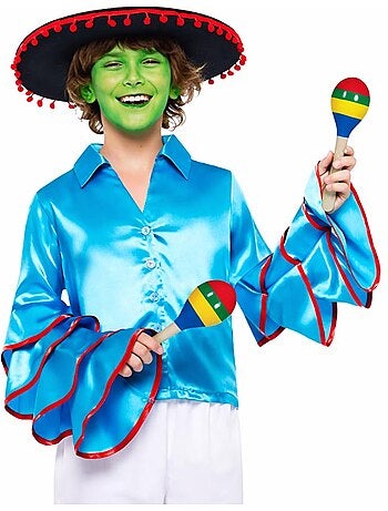 Fantasia ou camisa com máscara de Rumbero tradicional