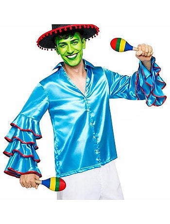 Fantasia ou camisa com máscara de Rumbero tradicional
