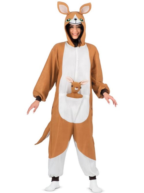 Fantasia ou pijama de canguru com capuz de pelúcia - Kiabi