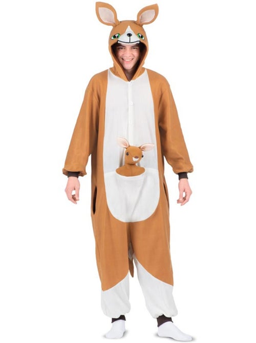 Fantasia ou pijama de canguru com capuz de pelúcia - Kiabi