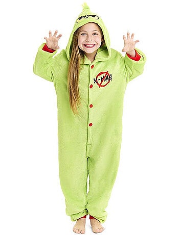 Fantasia ou pijama de elfo de Natal