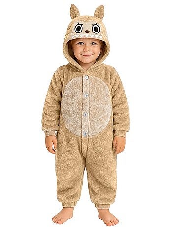 Fantasia ou pijama de monstro Lulu na cor bege