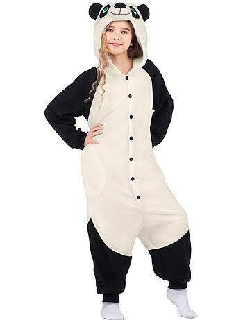 Fantasia ou pijama de panda com capuz.
