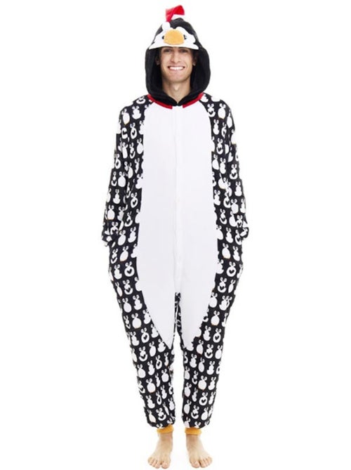 Fantasia ou pijama de pinguim natalino com capuz. - Kiabi