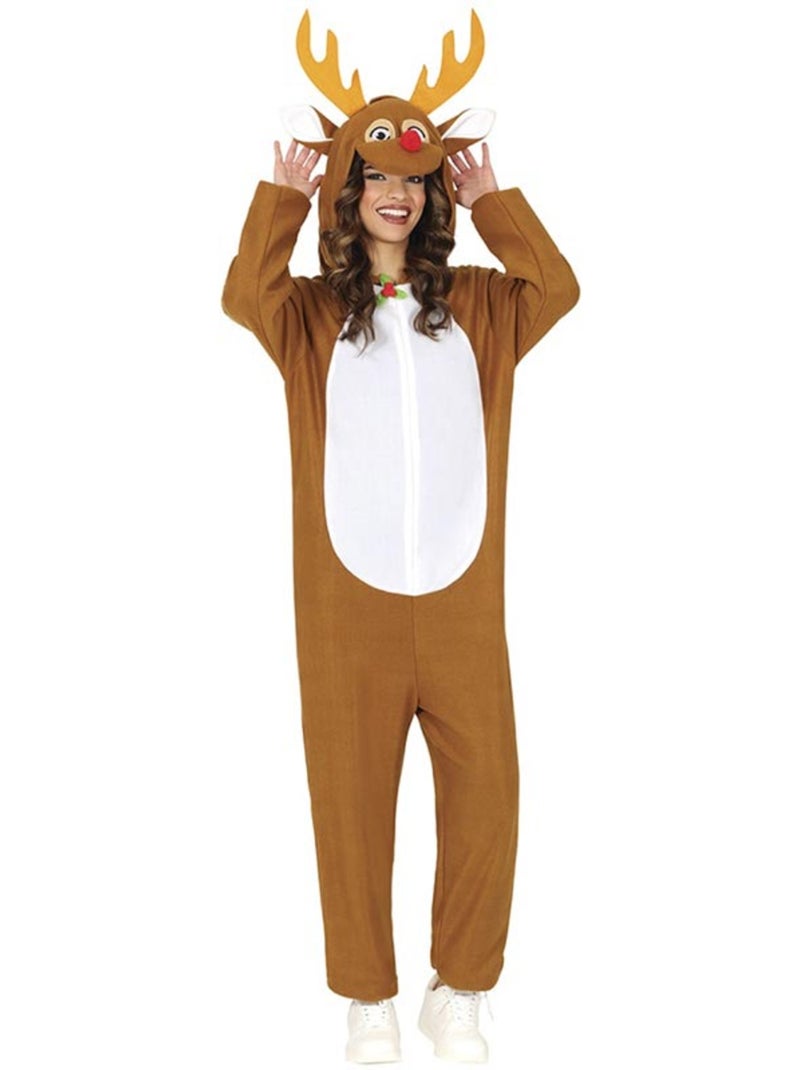 Fantasia ou pijama de rena com capuz e chifres Multicolorido - Kiabi