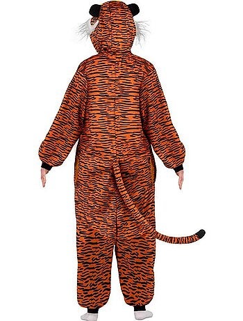 Fantasia ou pijama de tigre negro com capuz.