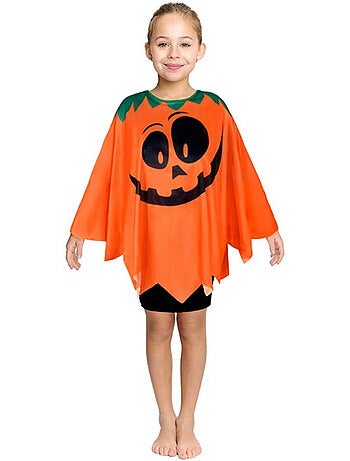 Fantasia ou poncho de abóbora feliz (65 cm)
